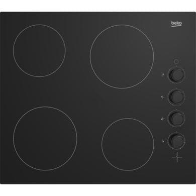 Refurbished Beko HIC64102 60cm 4 Zone Ceramic Electric Hob Black