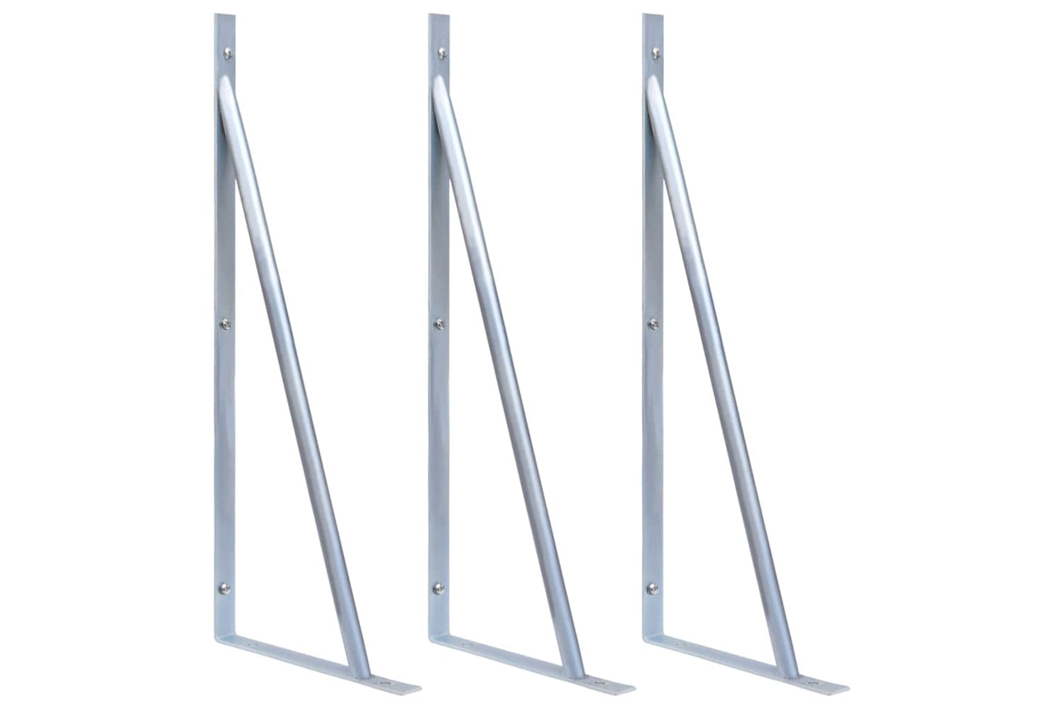 Vidaxl 148989 Support Brackets For Fence Post 3 Pcs Galvanised Steel