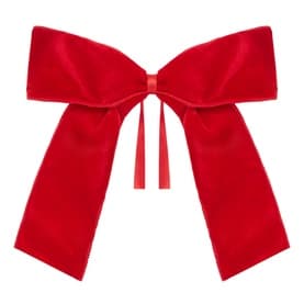 Red Velvet Tree Bow 10in