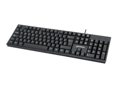 MANHATTAN - keyboard full size - QWERTY - UK - black Input Device