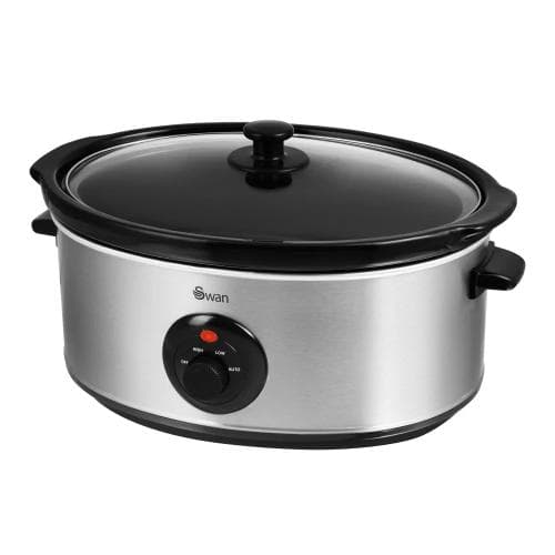 SWAN 6.5 Litre Oval Stainless Steel Slow Cooker...