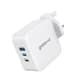 Groove Dual USB-C & USB-A 100W GaN Wall Charger with Power Delivery - White | GVMA110WE
