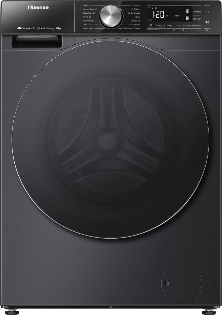 Hisense 5S Series 12KG 1400RPM Freestanding Washing Machine - Black | WF5S1245BB