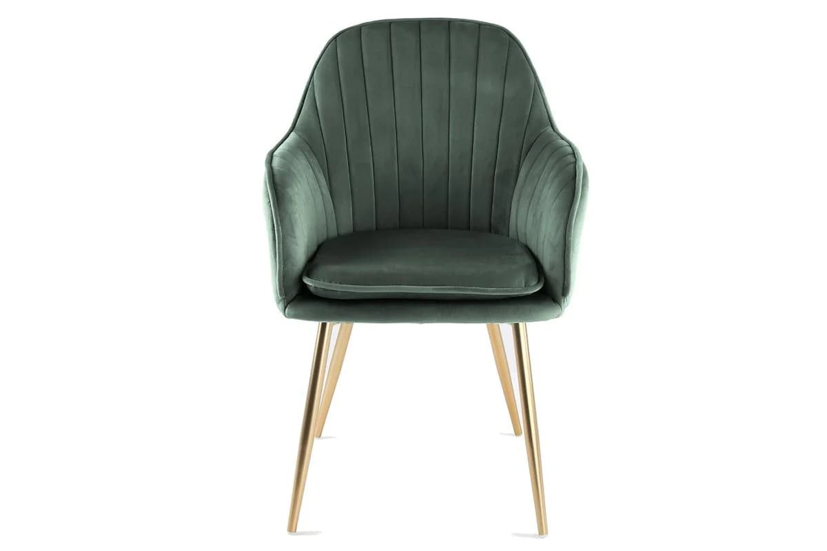 Genesis Muse Accent Chair | Velvet | Set of 2 | Bistro Green