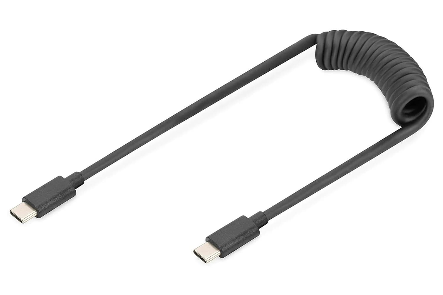 Digitus USB 2.0 - USB C to USB C Spiral Cable | Black