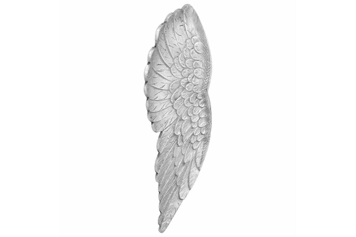 Aluminium Wings Sculpture | Silver | 17 x 5 x 59 cm
