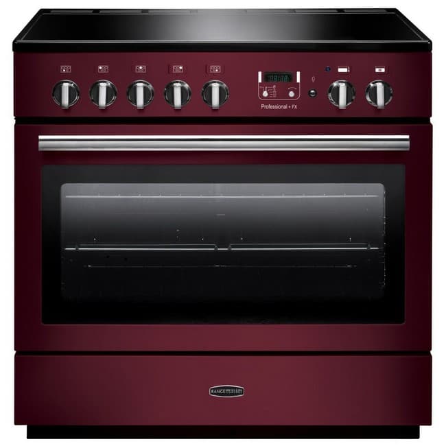 Rangemaster Professional+ FX 90cm Dual Fuel Range Cooker - Cranberry | PROP90FXEICY-C