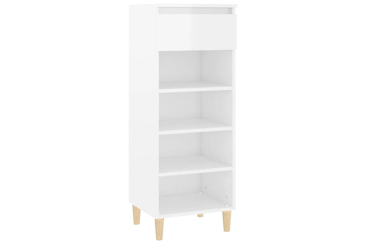 vidaXL 819774 Shoe Cabinet High Gloss White 40x36x105cm Engineered Wood