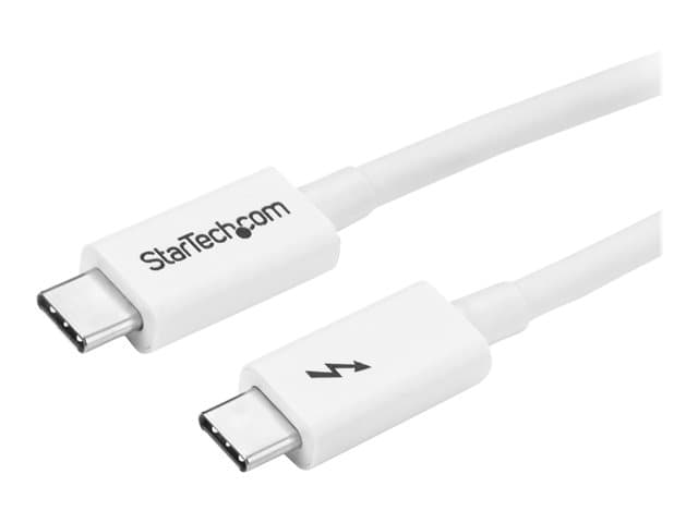 STARTECH.COM - StarTech 3.3ft (1m) Thunderbolt 3 Cable, 20Gbps, 100W PD, 4K Video, Thunderbolt-Certified, Compatible w/ TB4/USB 3.2/DisplayPort - Thunderbolt cable - USB-C to USB-C - 1 m