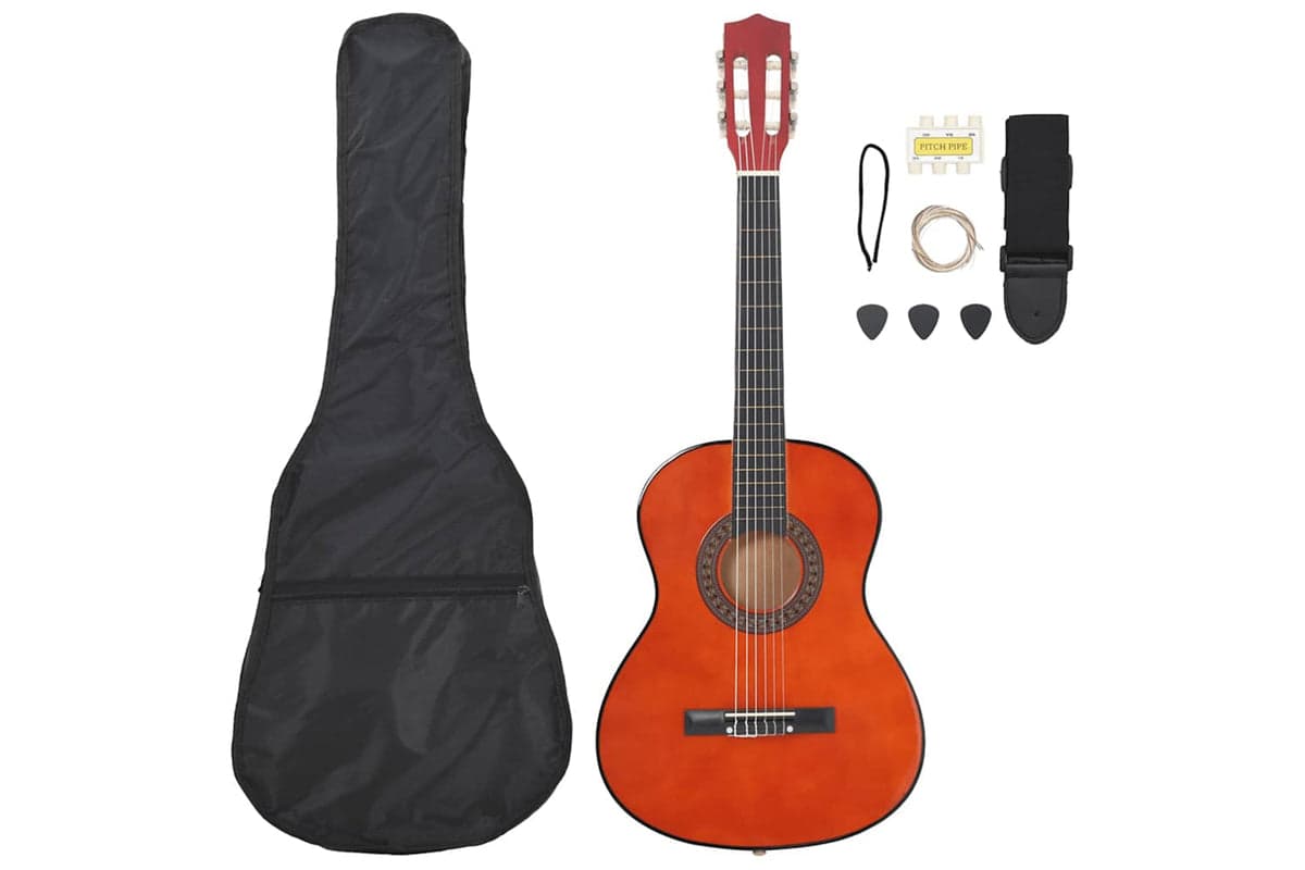 vidaXL 70121 8 Piece Classical Guitar Beginner Set 3/4 36"
