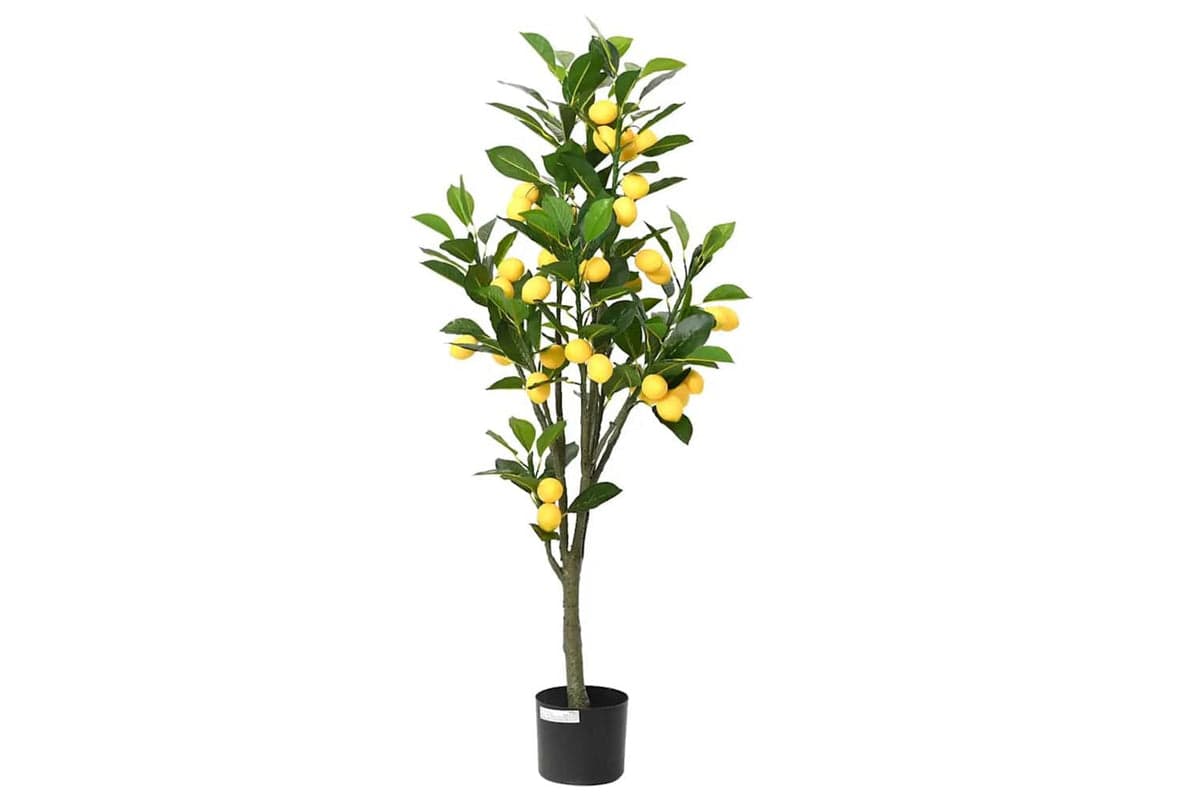 Artificial Lemon Tree 136 Leaves 120 Cm Green