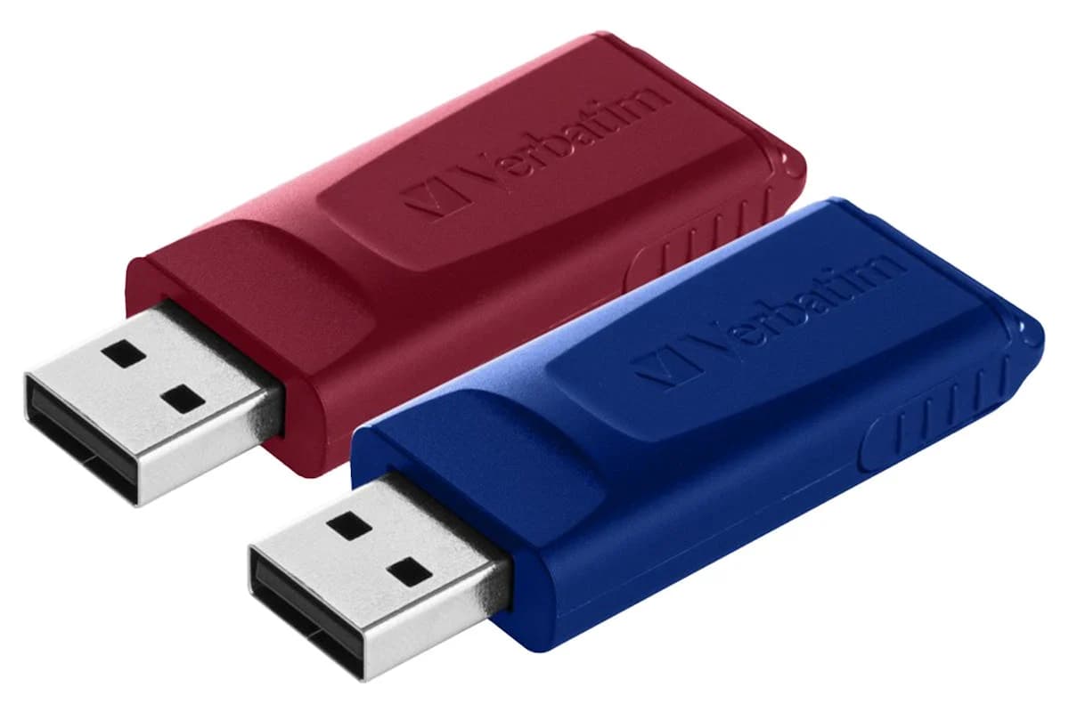 Verbatim 3 Pack Slider USB Drive | 32GB | Red/Blue