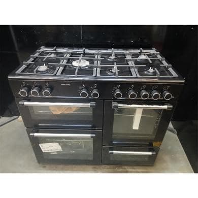 Refurbished 100cm Quad Cavity Gas Range Cooker Black