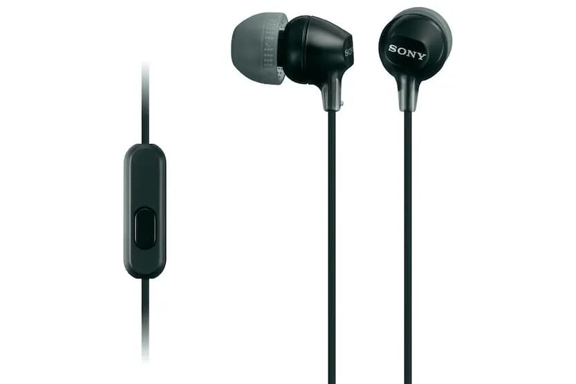 Sony In Ear Headphone With Mic - Black | MDREX15APBC