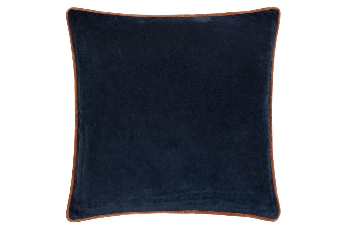 Bailey Piped Cushion | Navy/Nutmeg | 50 x 50 cm