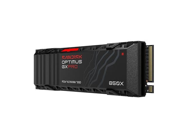 SANDISK - Optimus GX PRO 850X - SSD - encrypted - 2 TB - internal - M.2 2280 S3-M - PCIe 4.0 x4 (NVMe) - TCG Opal Encryption 2.01 - integrated heatsink