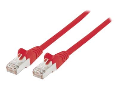 INTELLINET - Network Patch Cable, Cat6A, 2m, Red, Copper, S/FTP, LSOH / LSZH, PVC, RJ45, Gold Plated Contacts, Snagless, Booted, Lifetime Warranty, Polybag - patch cable - 2 m - red