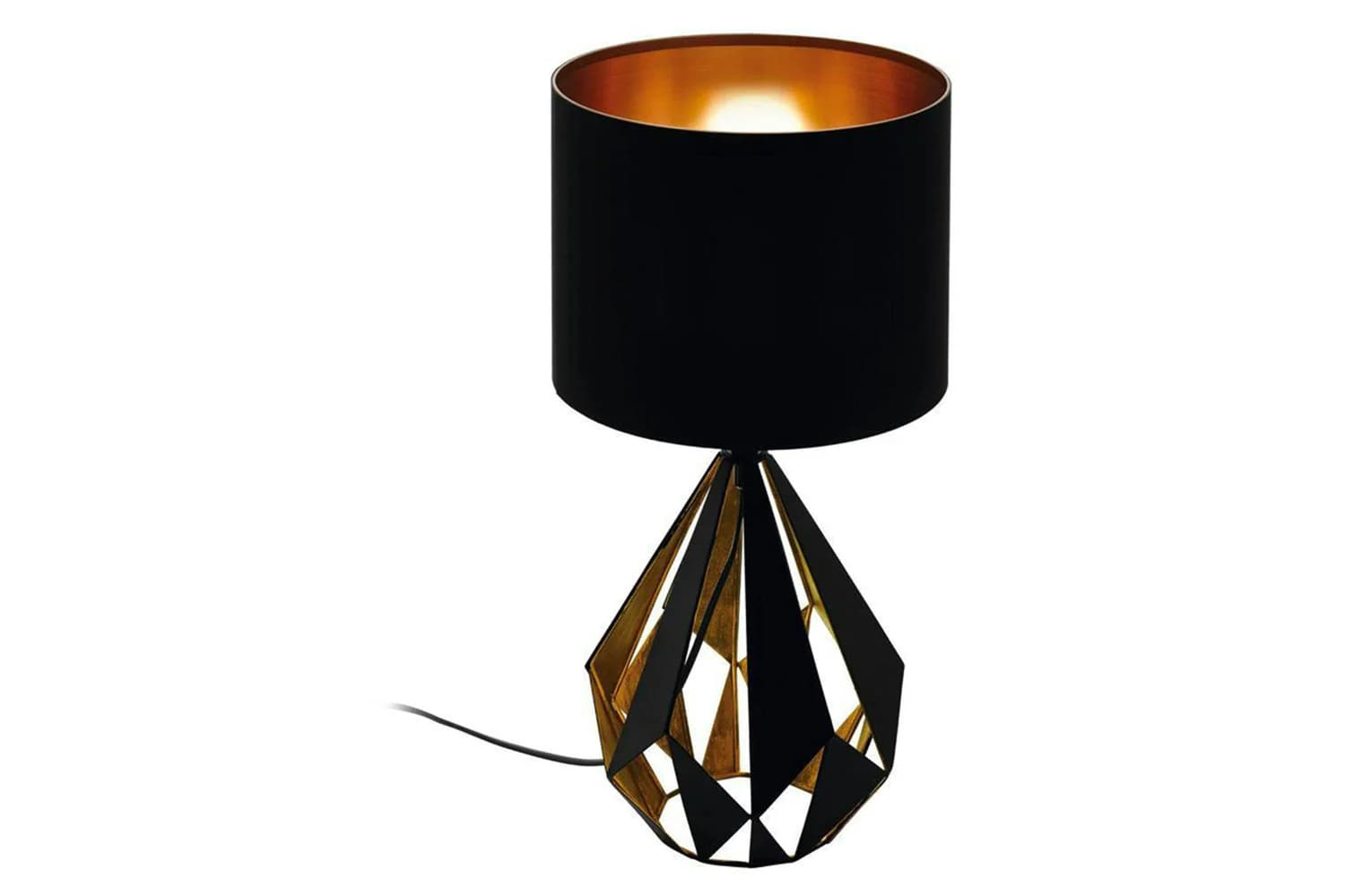 Eglo | Carlton Geometric Table Lamp | Black/Copper