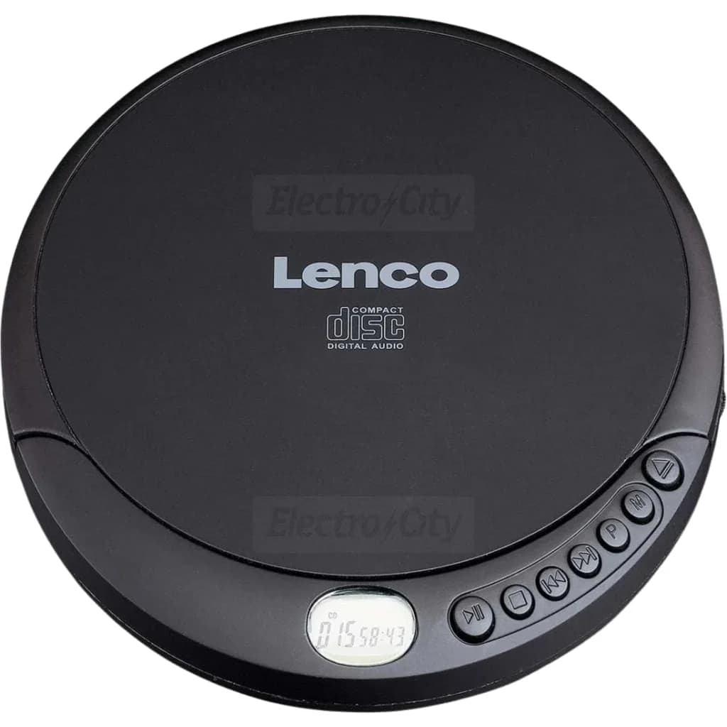 Lenco Portable CD Player with LCD Display and Earphones | Black