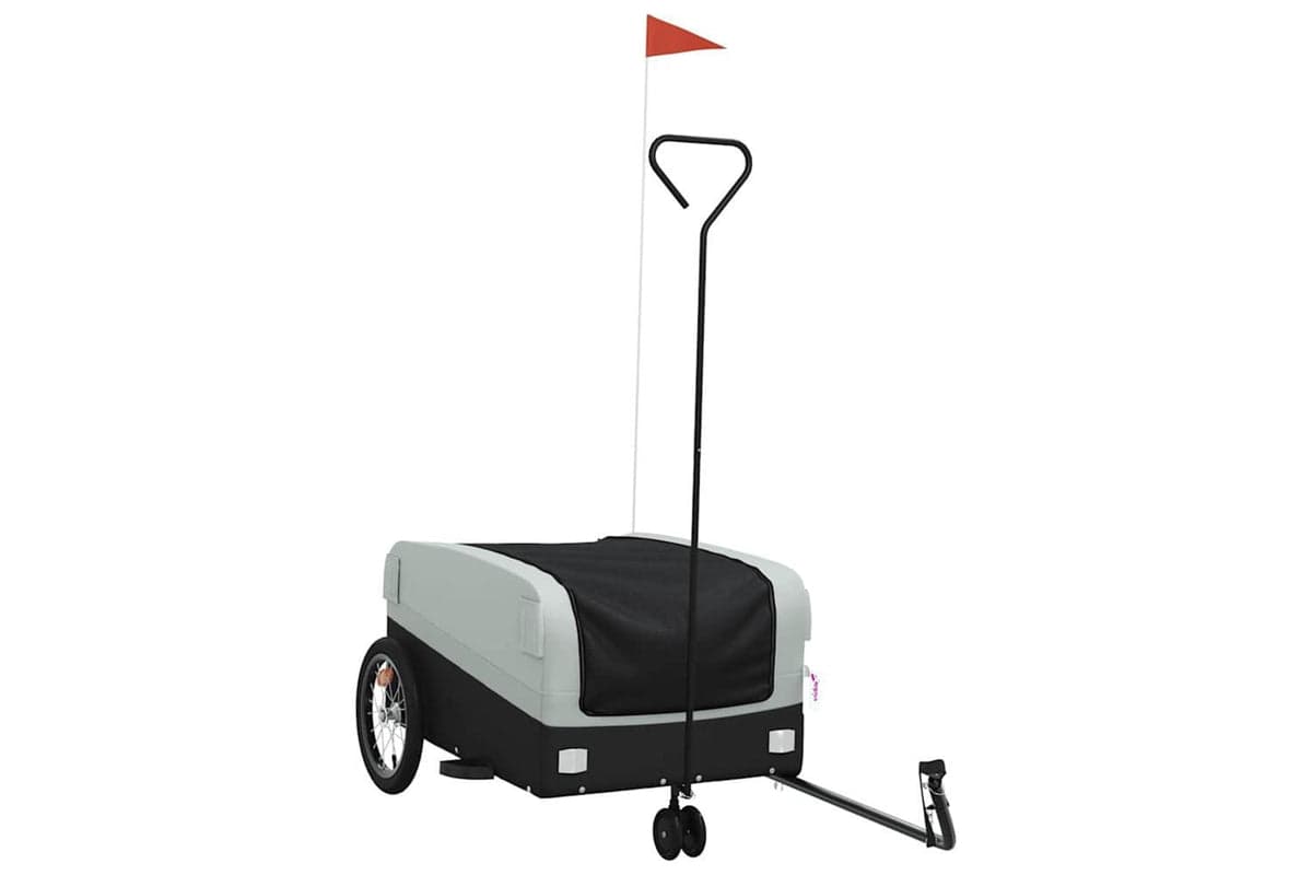 Vidaxl Bike Trailer Black And Grey 45 Kg Iron