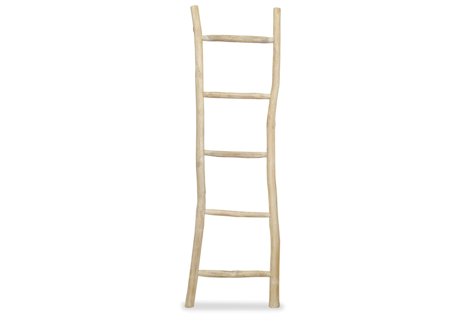 vidaXL 244568 Towel Ladder With 5 Rungs Teak 45x150cm Natural
