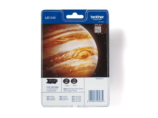 BROTHER - LC1240BKBP2 - 2-pack - black - original - ink cartridge