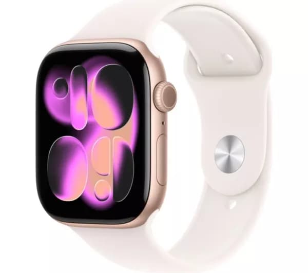 APPLE Watch Series 11 Cellular - 46 mm Rose Gold Aluminium Case with Light Blush Sport Band, M/L