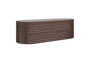vidaXL 318955 Garden Raised Bed Powder-coated Steel 224x80x68cm Brown