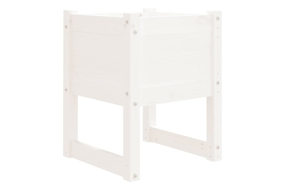 vidaXL 822109 Planter White 40x40x52.5cm Solid Wood Pine