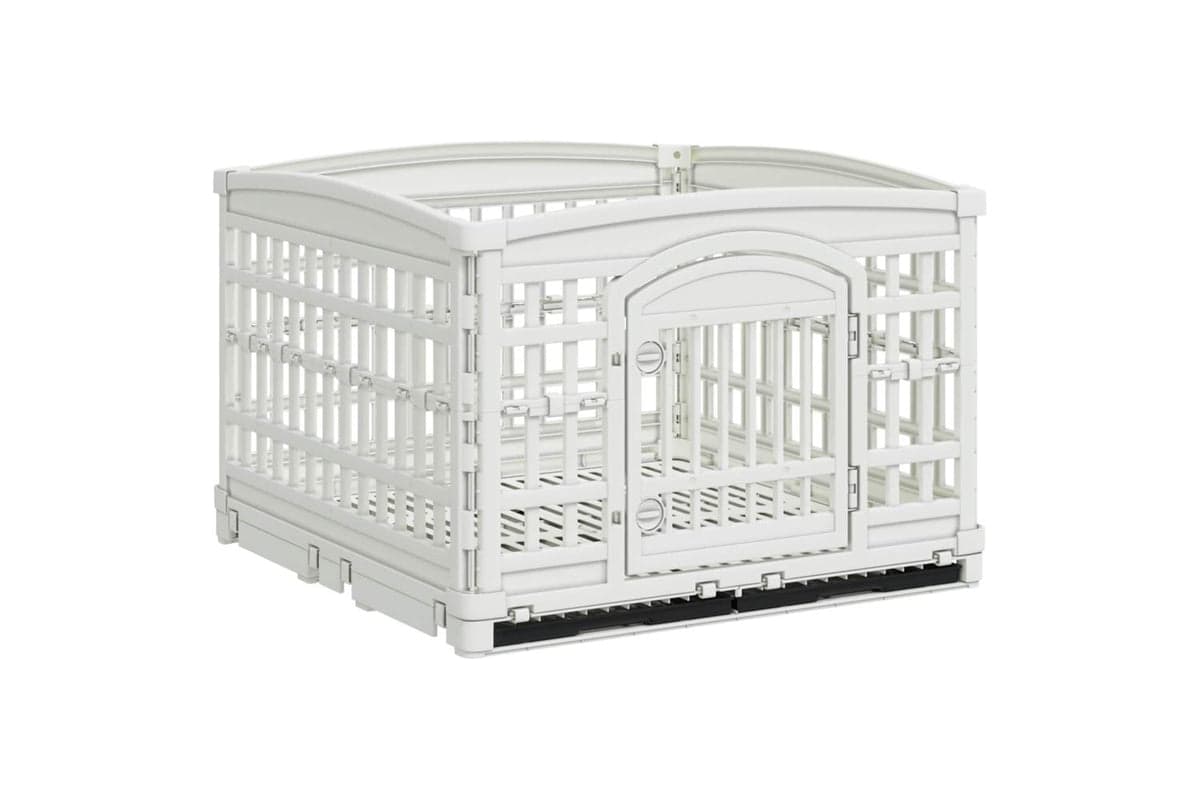 Vidaxl 4 Panel Dog Playpen 1775 X 1545 X 112 Cm Plastic White