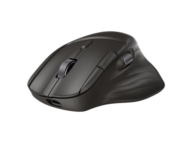 HP - 785M - Mouse - right-handed - optical - 6 buttons - wireless - Bluetooth, 2.4 GHz - USB wireless receiver - black