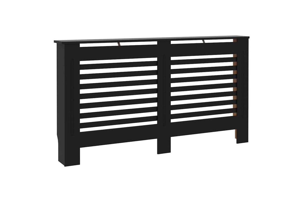 vidaXL Radiator Cover Black 152x19x81.5cm Mdf