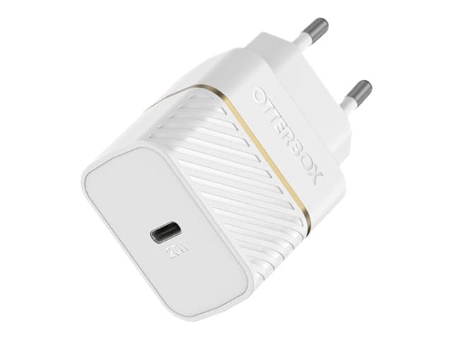 OTTERBOX - EU Wall Charger 20W - 1X USB-C 20W USB-PD + USB C-Lightning Cable 1m White
