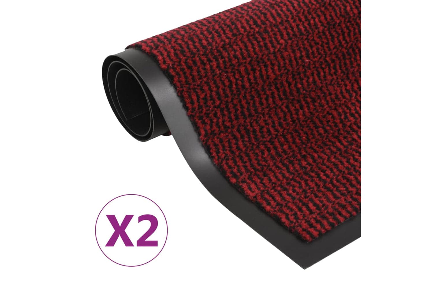 vidaXL 3051603 Dust Control Mats 2 Pcs Rectangular Tufted 40x60cm Red