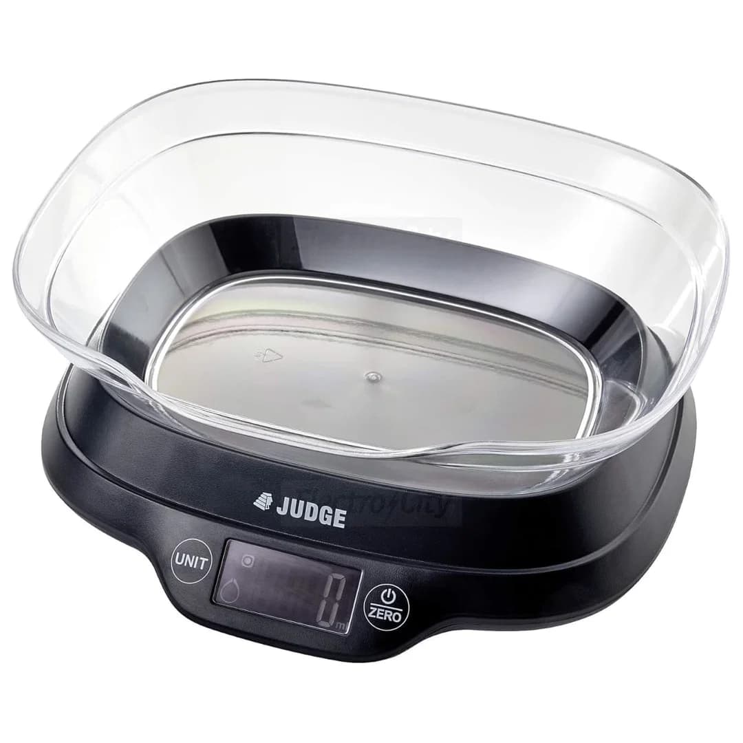 Judge Electricals 5kg Digital Bowl Scale with Weight and Volume Measure
