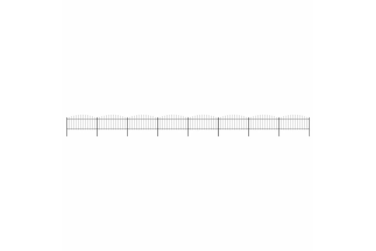 Vidaxl Garden Fence With Spear Top Steel
