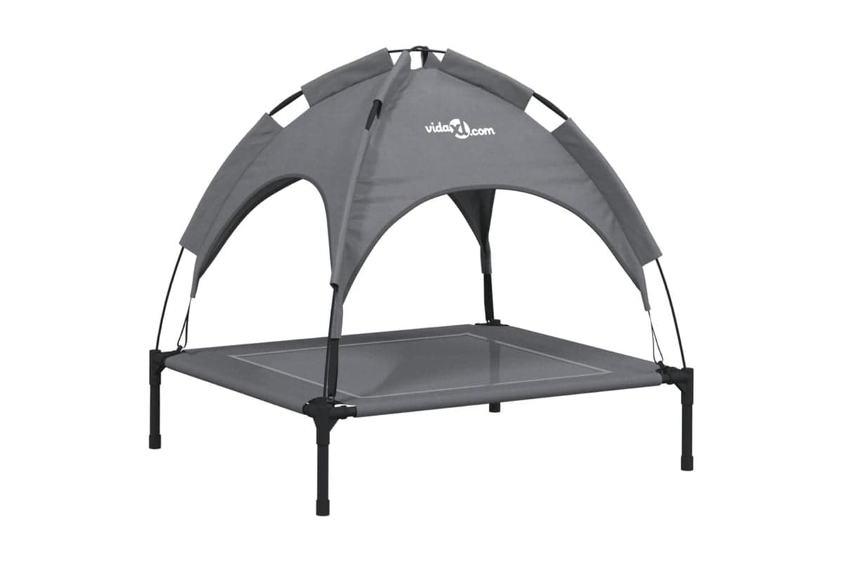 Dog Bed With Canopy Anthracite Oxford Fabric And Steel