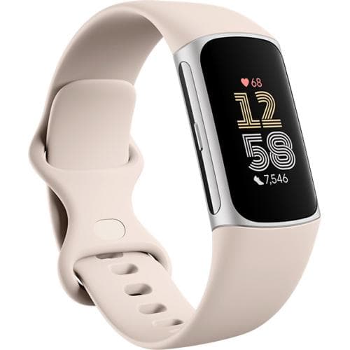 FITBIT            CHARGE 6  PORCELAIN BAND / SILVER ALUMINUM CASE