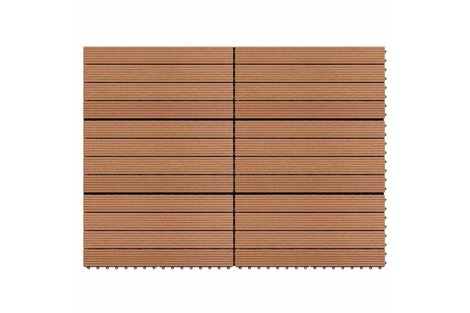 vidaXL 49055 Wpc Tiles 60x30cm 6 Pcs 1m2 Brown