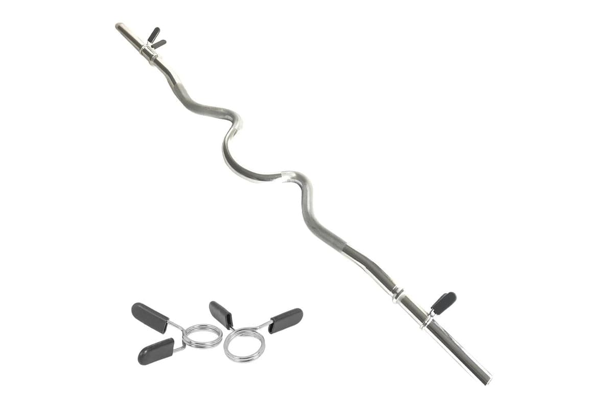 Monstershop Body Revolution EZ 1" Super Curl Spinlock Collar Barbell Bar