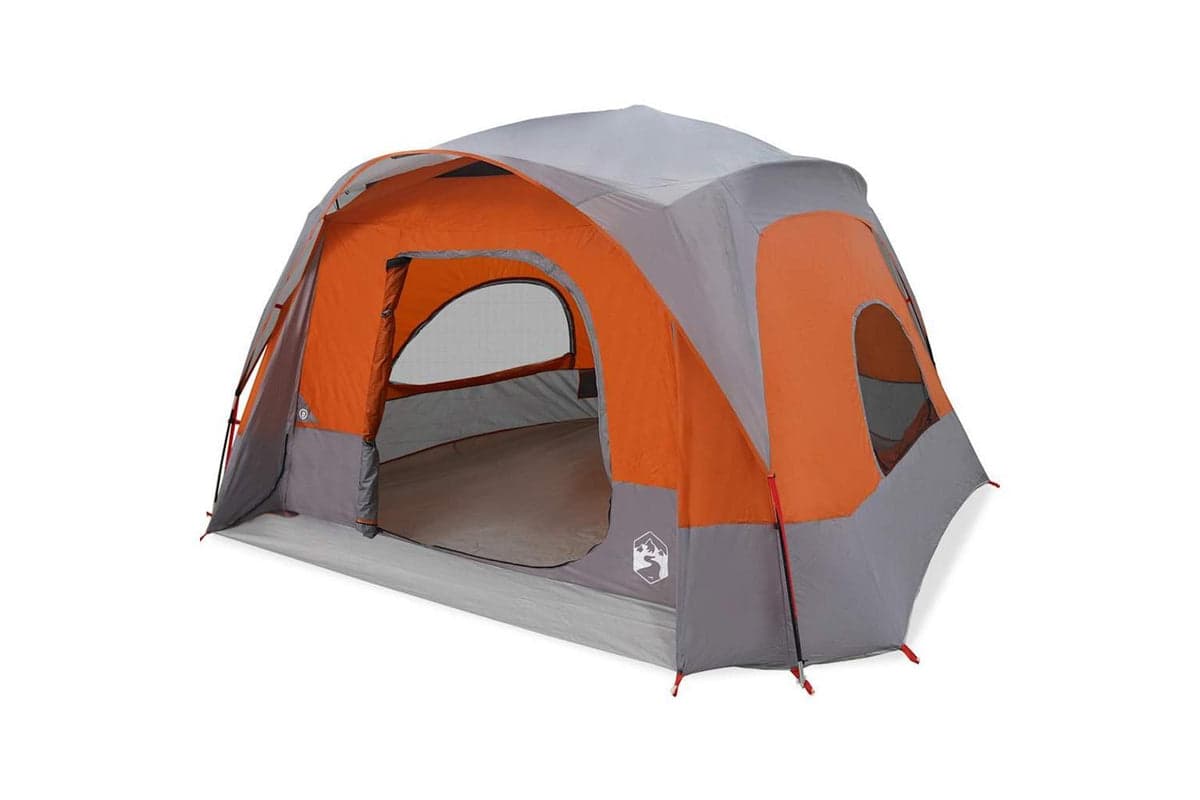 Vidaxl Family Tent Cabin 6-person Grey And Orange Waterproof