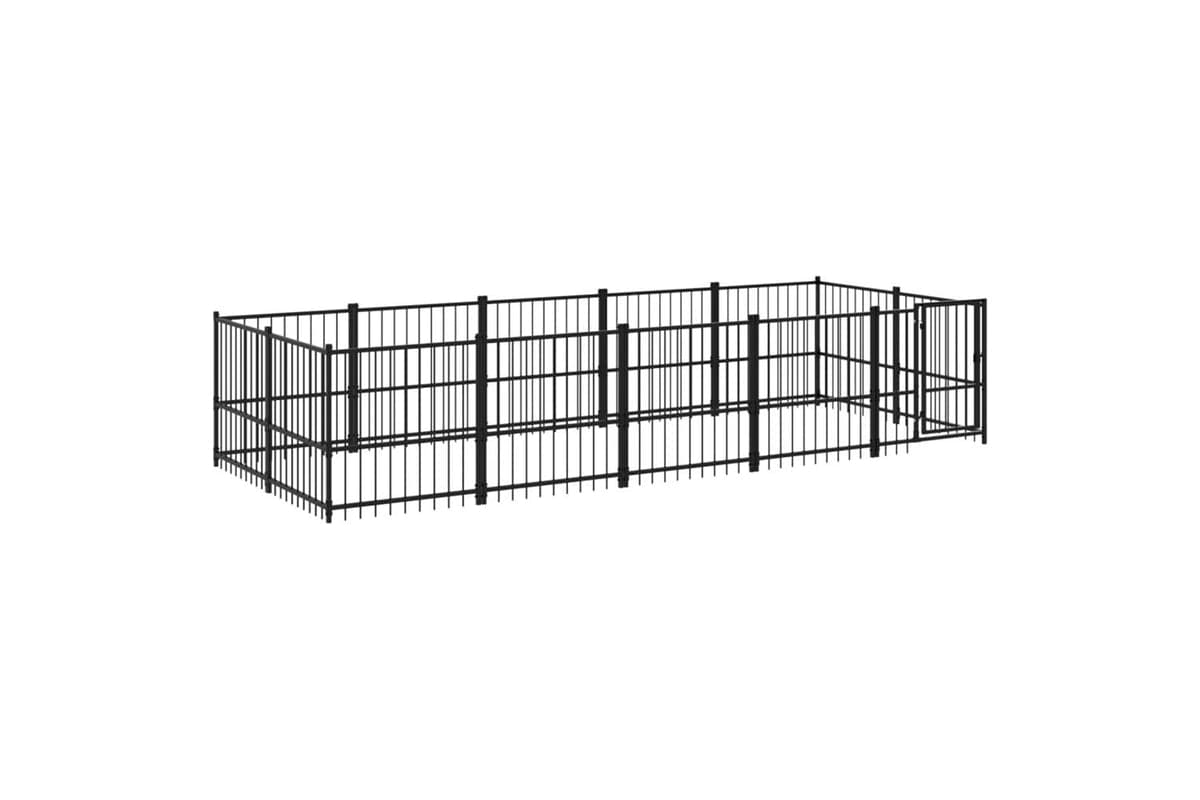 Vidaxl 3124601 Outdoor Dog Kennel Steel 9.38 M2