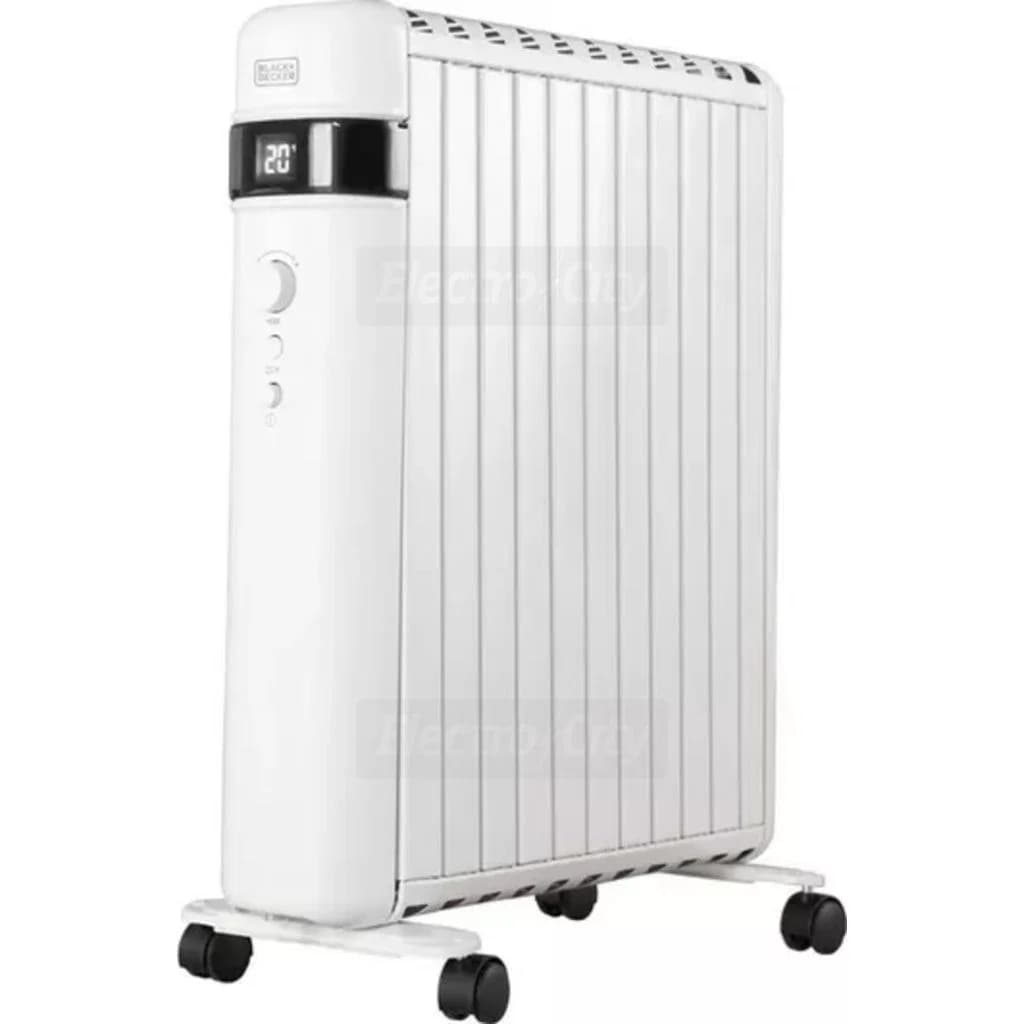 Black + Decker 2500W Portable Smart Oil-Free Radiator | White
