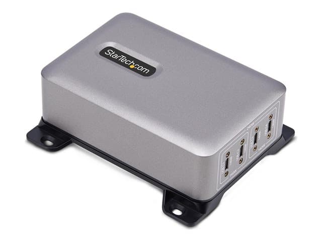 STARTECH.COM - Startech 4-Port USB-C Charger, 240W Total, Single Port 140W EPR power adapter - with surface mount bracket - USB-C - 240 Watt
