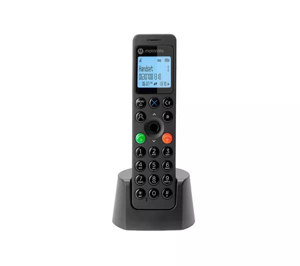 MOTOROLA DOT211 Cordless Phone - Twin Handsets, Black