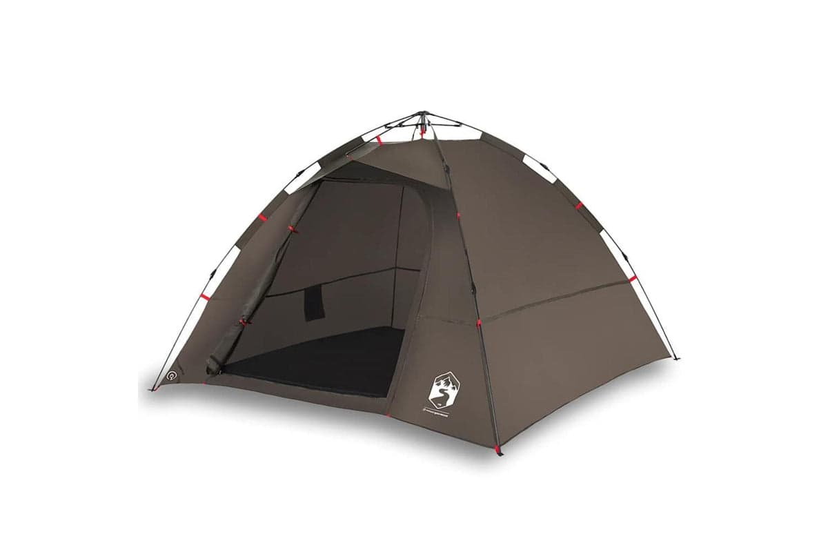 Vidaxl Fishing Tent 4-person Brown Quick Release