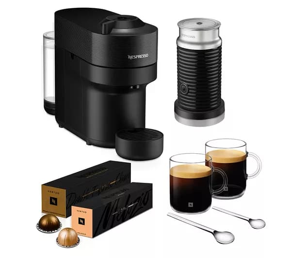 NESPRESSO by De'Longhi Vertuo Pop Barista Bundle ENV90.BAE Coffee Machine - Black
