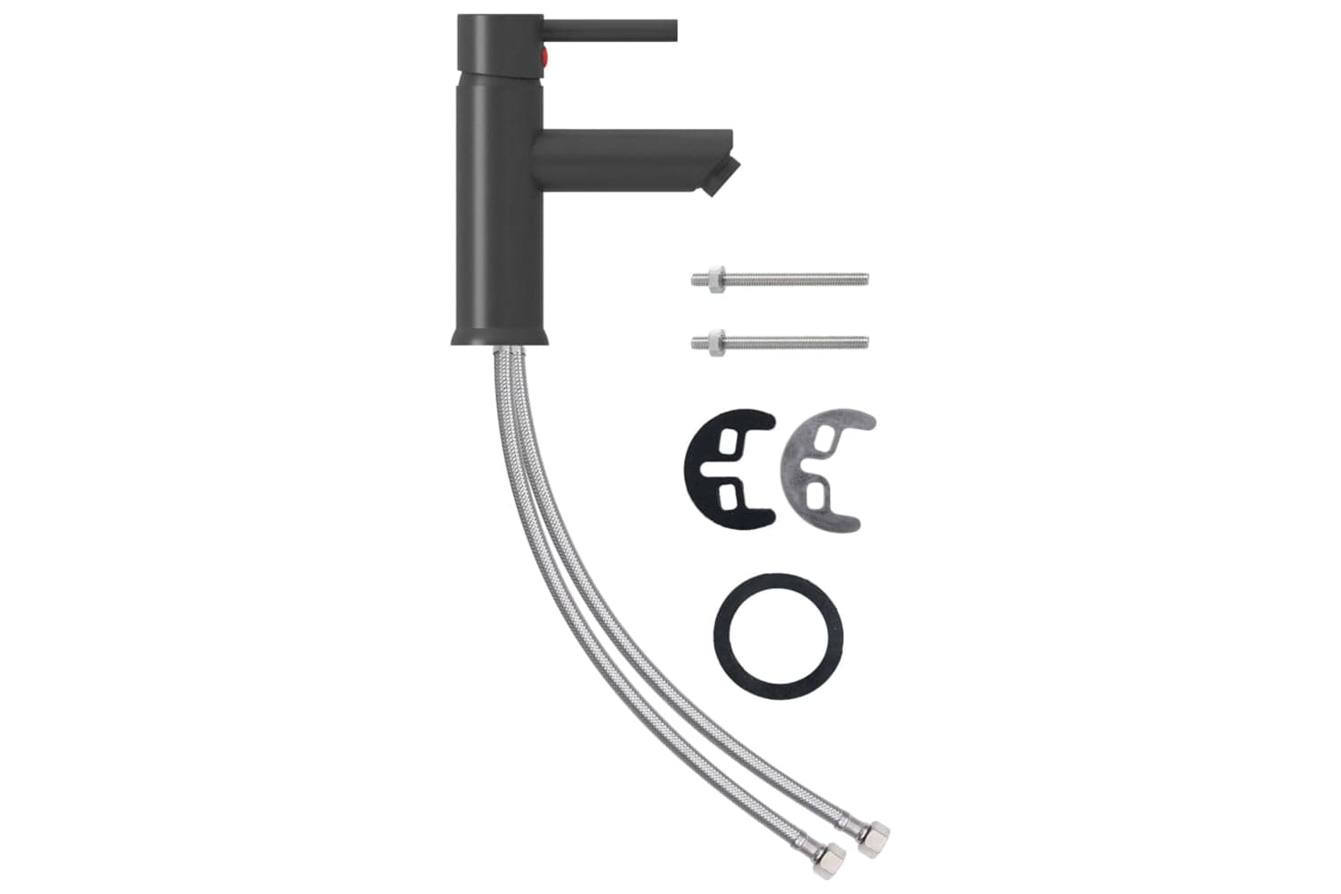 vidaXL 149068 Bathroom Basin Faucet Grey 130x176mm