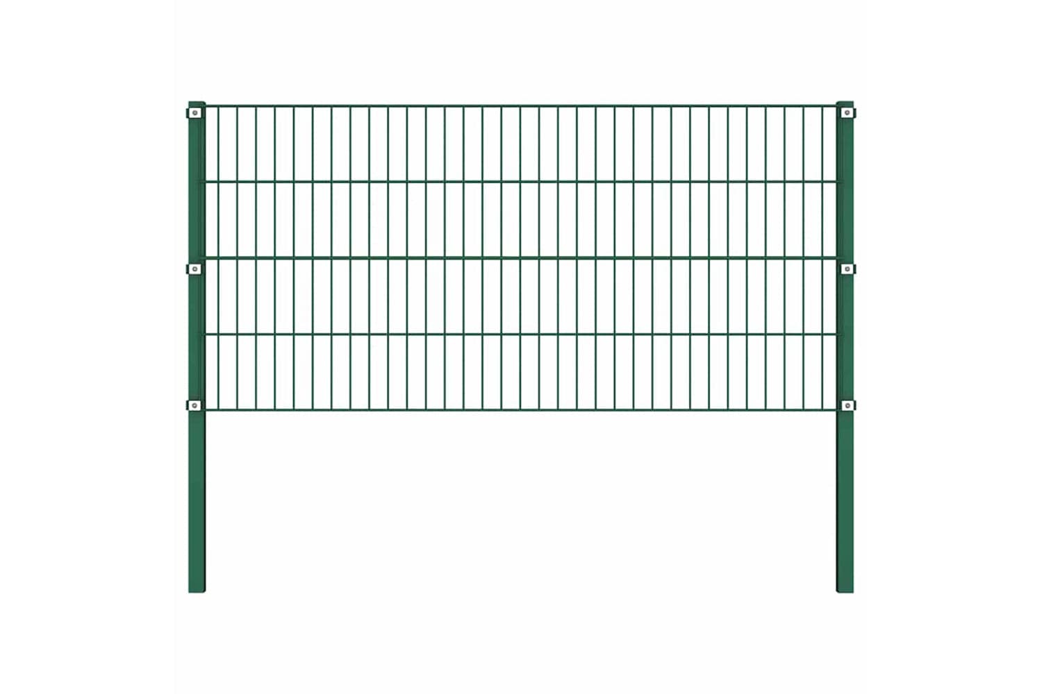 Vidaxl 144933 Fence Panel With Posts Iron 1.7x0.8 M Green
