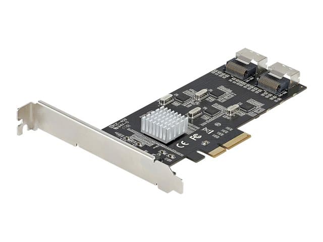STARTECH.COM - Startech 8 Port SATA PCIe Card, PCI Express 6Gbps SATA Expansion Card with 4 Host Controllers, SATA PCIe Controller Card, PCI-e x4 Gen 2 to SATA III Adapter Card, Drive Cables Incl. - Windows/macOS/Linux (8P6G-PCIE-SATA-CARD)